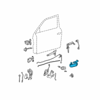 OEM 2004 Hyundai Accent Driver Side Front Door Handle Outer Diagram - 82650-25000-CA