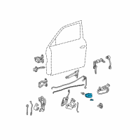 OEM Hyundai Accent Interior Door Handle Assembly, Left Diagram - 82610-25000