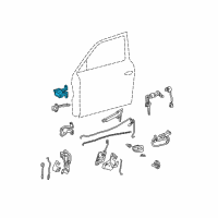 OEM Hyundai Accent Hinge Assembly-Door Upper, RH Diagram - 79320-25000
