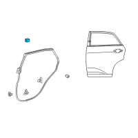 OEM 2014 Lexus RX450h Seal, Rear Door Vent Diagram - 67847-0E050