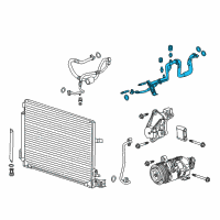 OEM Cadillac Rear AC Tube Diagram - 84498822