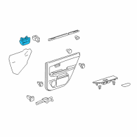 OEM 2007 Lexus RX400h Rear Door Inside Handle Sub-Assembly, Left Diagram - 69208-48010-C0
