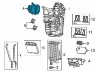 OEM Jeep Wagoneer BLOWER WITH WHEEL Diagram - 68565831AA