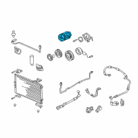 OEM 2001 Acura RL Compressor (Denso) Diagram - 38810-PY3-043