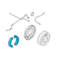 OEM 1999 Infiniti QX4 Shoe Set Rear Diagram - 44060-0W727