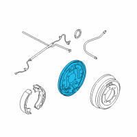 OEM Nissan Pathfinder Plate Assy-Back, Rear Brake Rh Diagram - 44020-0W710