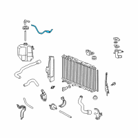 OEM 2009 Honda Civic Hose B, Reserve Tank Diagram - 19104-RNA-A00