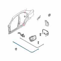 OEM Chevrolet Cable, Fuel Tank Filler Door Latch Release Diagram - 96541115