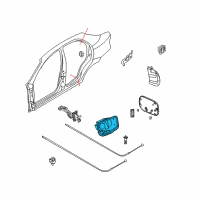 OEM Chevrolet Aveo Housing, Fuel Tank Filler Pipe Diagram - 96408256