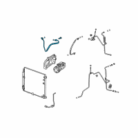 OEM 2005 Cadillac SRX Hose Asm-A/C Compressor & Condenser Diagram - 25735204