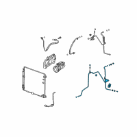 OEM 2005 Cadillac SRX TUBE ASM, A/C EVPR Diagram - 19418052