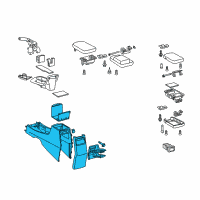 OEM 2011 Toyota Matrix Console Base Diagram - 58910-02100-B0