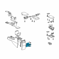 OEM Toyota Matrix Cup Holder Diagram - 55604-02020-B0