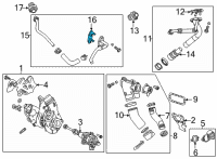 OEM Cadillac Water Pipe Gasket Diagram - 12669672