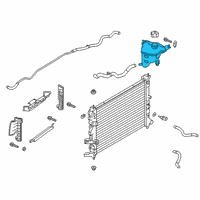 OEM 2019 Infiniti QX50 Radiator Reservoir Tank Assembly Diagram - 21710-5NA0A