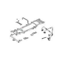 OEM 1997 Dodge Dakota CROSSMEMBER-Front Support Diagram - 52058736AB