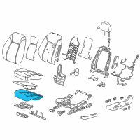 OEM 2018 Buick Regal Sportback Seat Cushion Pad Diagram - 39066330