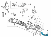 OEM 2021 Acura TLX End, Passenger Side Tie Rod Diagram - 53540-TGV-A01