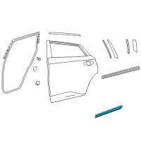 OEM Nissan Murano Seal-Rear Door Partition, RH Diagram - 82838-5AA1A
