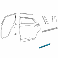 OEM 2018 Nissan Murano Seal-Rear Door Partition, RH Diagram - 82838-5AA1A