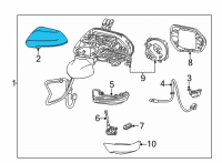 OEM 2022 Toyota Mirai Mirror Cover Diagram - 8791A-30F70-A1