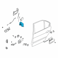 OEM 1999 BMW 750iL Rear Left Door Lock Diagram - 51-22-8-125-671