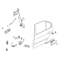 OEM BMW 525i Left Operating Rod Diagram - 51-22-8-205-801