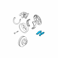 OEM 2000 Oldsmobile Bravada Pad Kit, Rear Disc Brake Diagram - 18026156