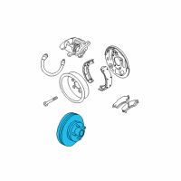 OEM 2000 Oldsmobile Bravada Rear Brake Rotor Assembly (W/ Hub) Diagram - 15733196