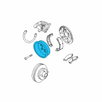 OEM Pontiac Grand Prix Drum, Rear Brake Diagram - 15693455