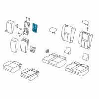 OEM Nissan Rear Seat Cup Holder Diagram - 88337-4BA1A