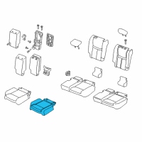 OEM 2019 Nissan Rogue Pad Rear Seat Cushion, RH Diagram - 88311-5HM1A