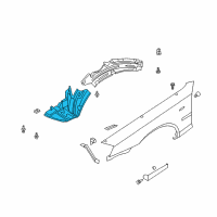 OEM Infiniti M45 Protector-Front Fender, Front RH Diagram - 63840-CR900