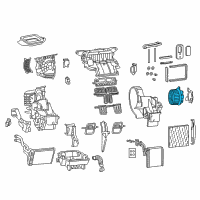 OEM Dodge Dart Motor-Blower With Wheel Diagram - 68225055AB