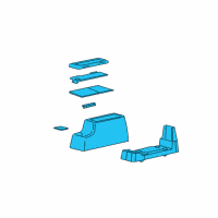 OEM 2005 Mercury Monterey Console Assembly Diagram - 5F2Z-17045A36-CAA