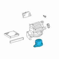 OEM Toyota Prius C Fan & Motor Diagram - 87103-52210