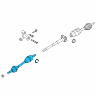 OEM 2012 Ford Flex Axle Assembly Diagram - DG1Z-3B437-F