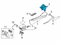 OEM 2021 Kia K5 Bridge-Fr Console Fr Diagram - 846A6L3000