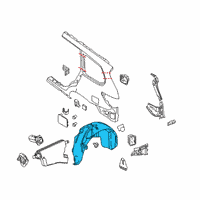 OEM 2019 Nissan Pathfinder Protector-Rear Wheel House RH Diagram - 76748-9PR0A