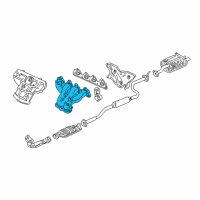 OEM Acura Integra Manifold Assembly, Exhaust Diagram - 18100-P73-A00