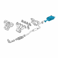 OEM Acura Integra Muffler Set, Exhaust Diagram - 18030-ST7-Z61
