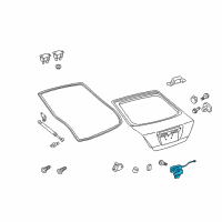 OEM 2008 Scion tC Lock Assembly Diagram - 69350-21110