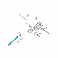 OEM Lincoln Aviator Lower Shaft & Joint Assembly Diagram - 4C5Z-3B676-AA