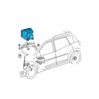 OEM 2007 Toyota Matrix Actuator Assembly Diagram - 44050-01040