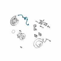 OEM 2003 Lexus RX300 Sensor, Speed, Rear RH Diagram - 89545-48010