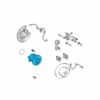 OEM 2000 Lexus ES300 Rear Axle Hub & Bearing Assembly, Left Diagram - 42450-33010