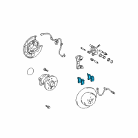 OEM 2000 Lexus RX300 Rear Disc Brake Pad Kit Diagram - 04466-33050