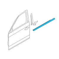 OEM BMW 335i Channel Sealing, Outside, Door, Front Right Diagram - 51-33-7-258-296