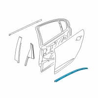 OEM 2015 Chevrolet Caprice Upper Molding Diagram - 92257823