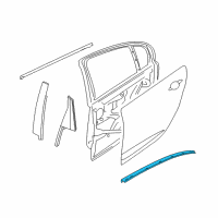 OEM Chevrolet Caprice Upper Molding Diagram - 92257823